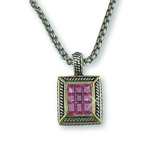 NA190: Yurmanesque Pink CZ Necklace