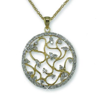 NC74: Tiffany Style 2-Tone Necklace