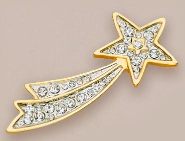 PA228: Shooting Star Pin with Austrian Crystals