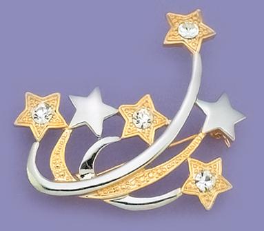 PA244: Two-Tone Shooting Star Pin or Charm Holder
