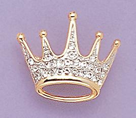PA343: Crown Pin with Austrian Crystals