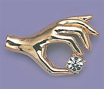 PA387: Hand Holding Diamond Pin