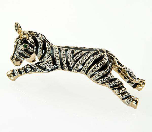 Rancho Trading Company Pa581 Crystal Zebra Sholder Pin 3730