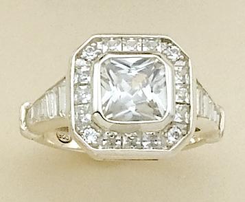RA79: Kate Hudson Style CZ Ring (Available in Sterling Silver)