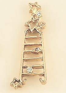 TA367: Ladder of Success Tac in Gold with Crystals