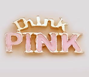 CH222: Think Pink Charm in Gold or Silver