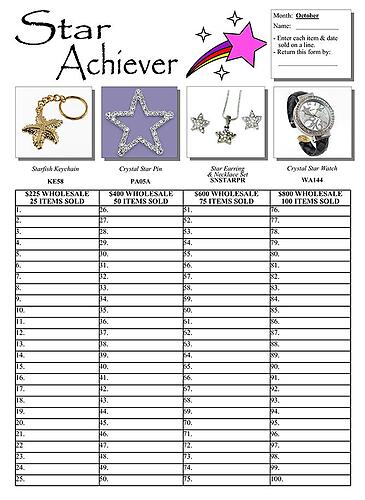 Star Achiever Contest Flyer