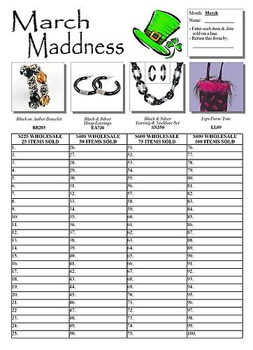 Mar: March Maddness Contest Flyer