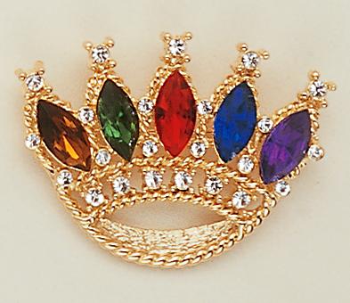 PA106: Multi-Jewel Colored Crown