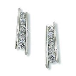 NC114: Tiffany Style CZ Earrings