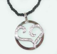 NC75: Tiffany Style Heart Necklace with CZs