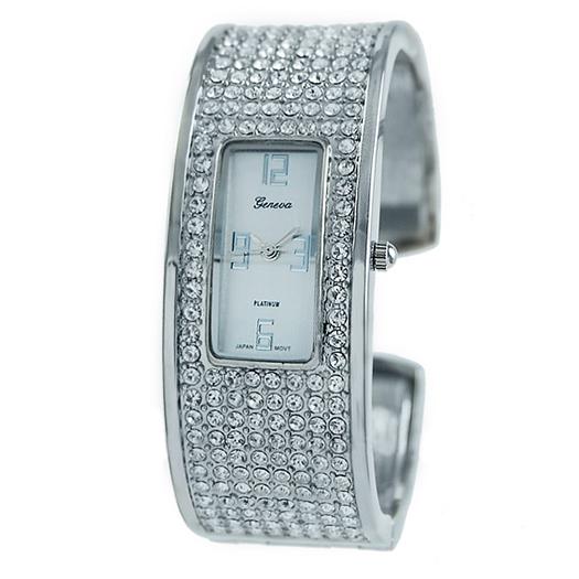 WA107: Tiffany Style Clear or Black Crystal Watch