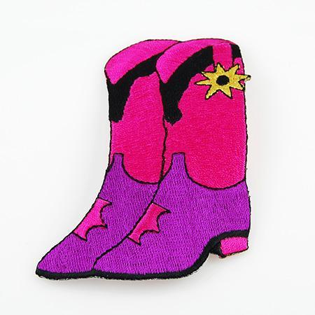 AB110: Pink Cowboy Boot Applique