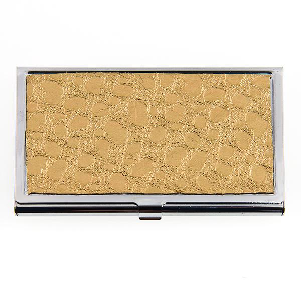AB118T: Taupe Business Card Holder