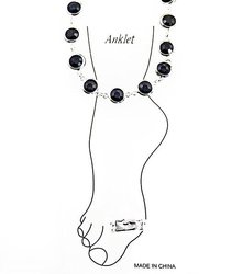 AN18; Jewel Tone Anklet and Toe Ring