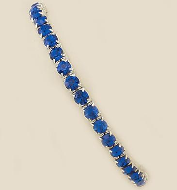 BR124B: Blue Austrian Crystal Stretch Bracelet