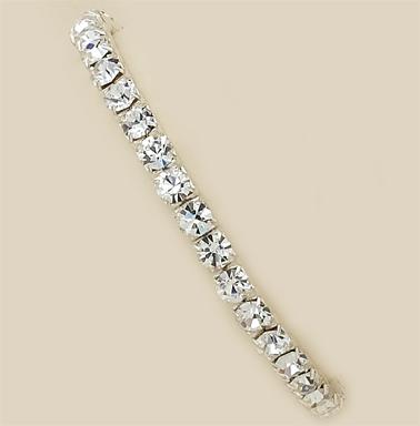 BR124C: Crystal Stretch Bracelet in Gold or Silver