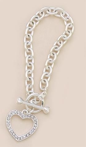 BR151: Tiffany Style Heart Bracelet