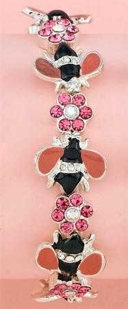 BR165P: Pink Believer Bee Bracelet