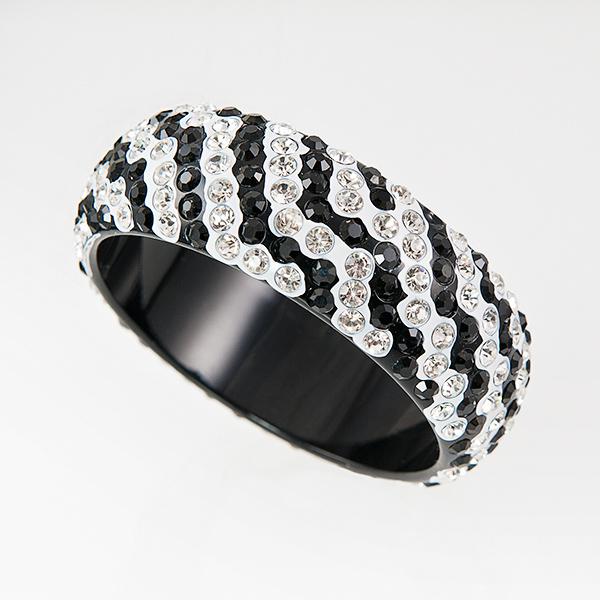 BR257:Crystal Lucite Zebra Bracelet