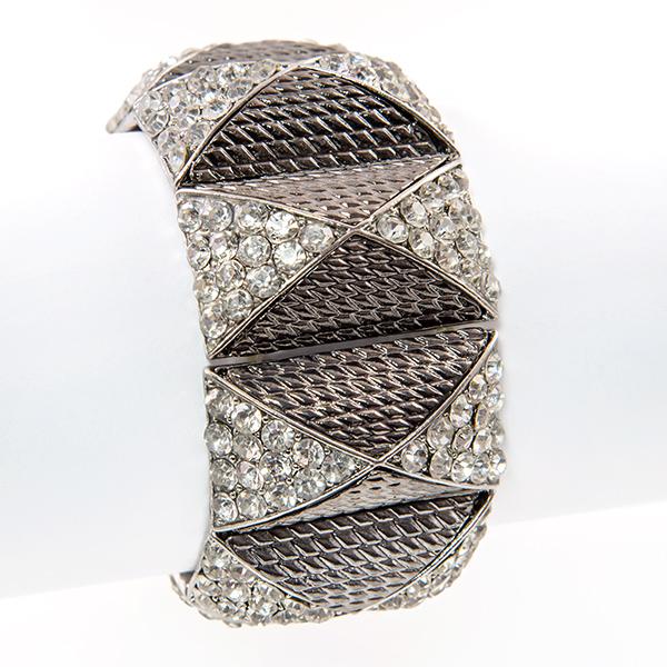 BR351: Elegant Crystal Stretch Bracelet