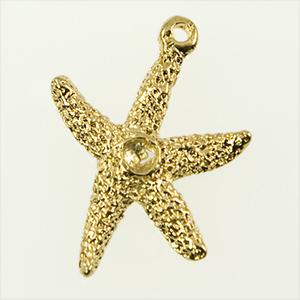 CH100G: Gold Starfish Charm