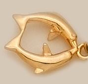 CH101: Jumping Dolphins Charm in Gold or Silver