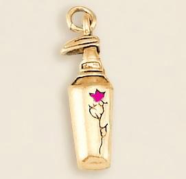 CH187: Lotion Bottle Charm, in Gold or Silver