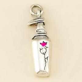 CH187: Lotion Bottle Charm, in Gold or Silver