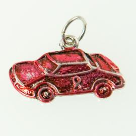 CH247: Red Race Car Charm in Silver