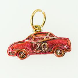 CH248: Red Race Car Charm in Gold