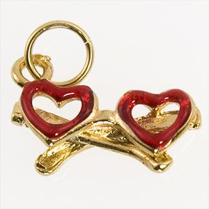 CH259: Heart Eyeglass Charm in Gold or Silver