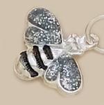 CH37: Diamond Dust Bee Charm, in Silver or Gold