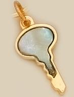 CH58: Key Charm with Mother of Pearl Inlay