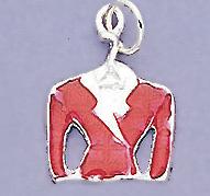 CH93: Red Jacket Charm in Silver or Gold