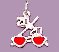 CH94: 20/20 Red & Gold Sunglasses Charm