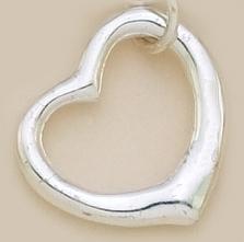 BR150S: Silver Bracelet with Heart Charm