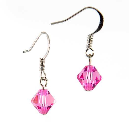 EA425: Pink Swarovski Earrings