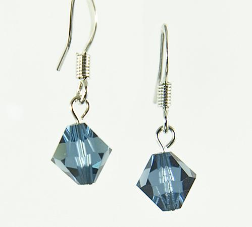 EA425S: Sapphire Crystal Octagon Earrings
