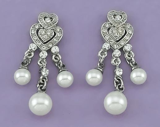 EA445: Crystal & Pearl Earrings