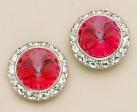 EA60R: Red Classic Swarovrski Crystal Earrings (S/M/L)
