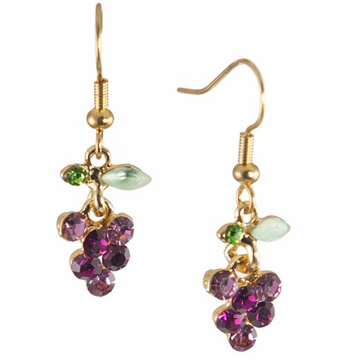 EA613: Delicate Grape Earrings