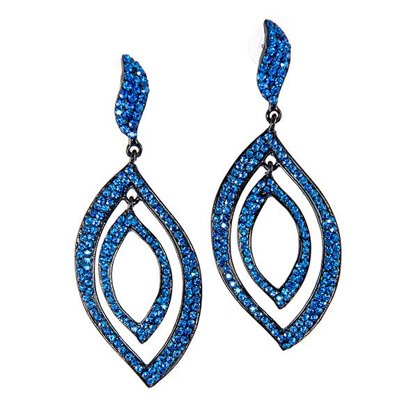 EA671:Elegant Teardrop Sapphire Earrings