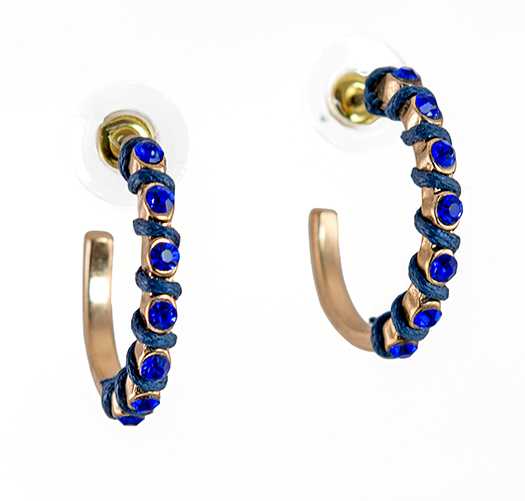 EA732: Austrian Crystal Sapphire Blue Earrings