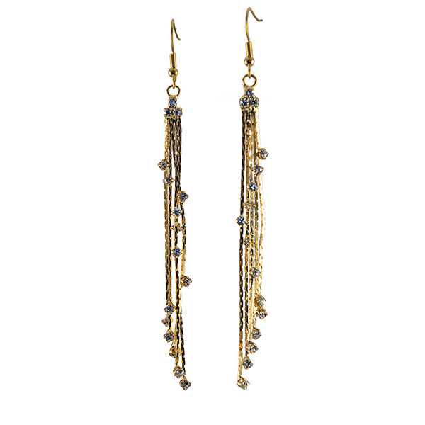 EA734: Cascading Gold or Silver Star Earrings