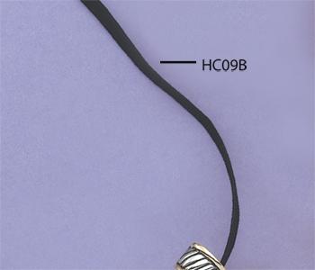 HC09B: Black Velvet Suede Chain