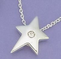 NA147: Star Necklace with Single Crystal