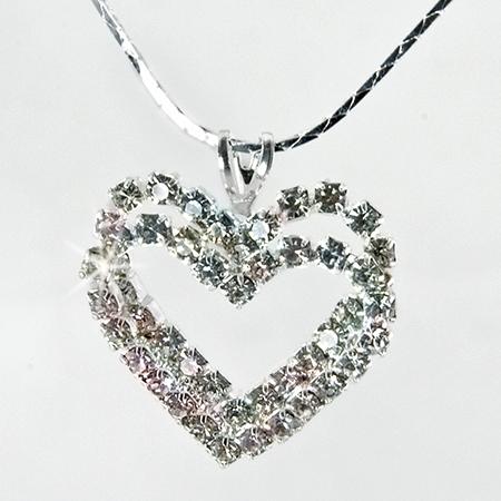 NA204: Double Crystal Heart Necklace