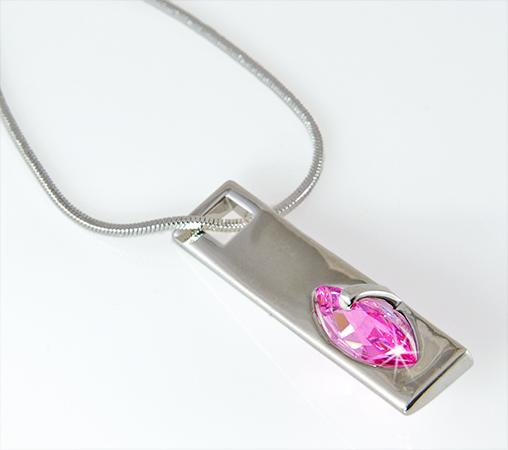 NA205: Designer Pink Ice Necklace