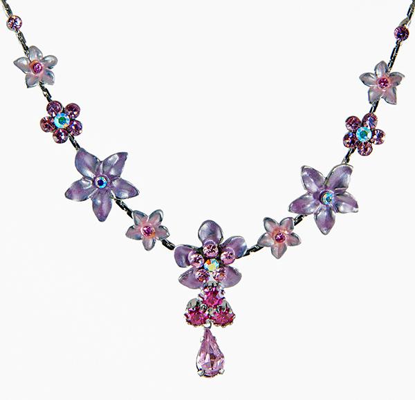 NA222: Austrian Crystal Floral Necklace